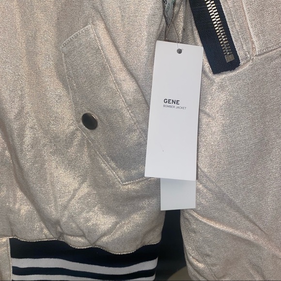 NWT Hudson Gene Rose Gold Bomber Jacket Size M - Picture 7 of 9